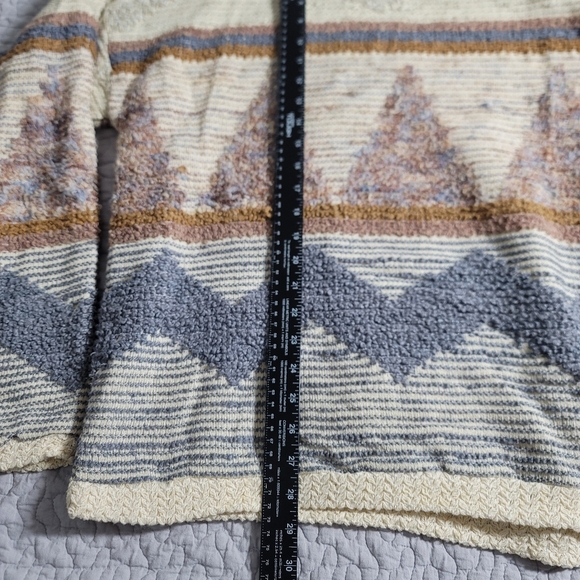 Vintage 80s Allen Wah Men's Sweater Size Large Tall Abstract Grandpacore - Picture 2 of 6